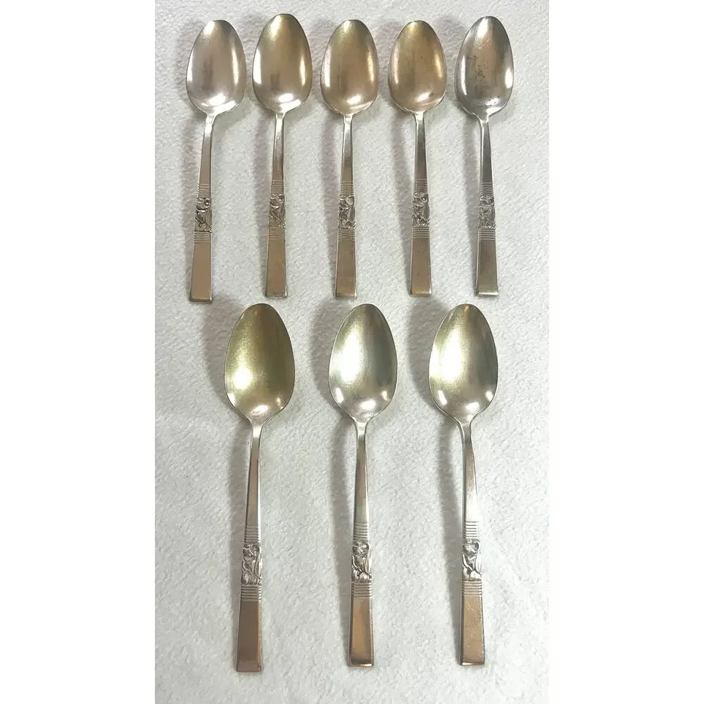 1948 Oneida Community Silverplate MORNING STAR 45 Piece Flatware Set + Serving